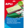 APLI - Polyester - permanente kleeflaag - transparant - A6 (105 x 148 mm) 40 etiket(ten) (10 vel(len) x 4) etiketten