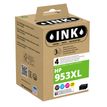 Inktcartridge compatible HP 953XL - pack de 4 - noir, cyan, magenta, jaune - Ink K20445W4 