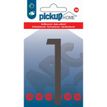 Pickup Home 3D Stockholm - Étiquette autocollante 90 mm - Chiffre 1 - gris