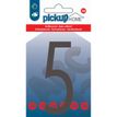 Pickup Home 3D Stockholm - Étiquette autocollante 90 mm - Chiffre 5 - gris
