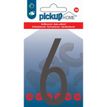 Pickup Home 3D Stockholm - Étiquette autocollante 90 mm - Chiffre 6 - gris