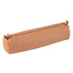 Clairefontaine - Trousse ronde - cuir naturel