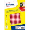 Avery A5 - Zelfklevend etiket in bijpassende kleur - rood (pak van 2940)