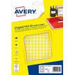 Avery - Etui A5 - 2940 Pastilles adhésives - jaune - diamètre 8 mm