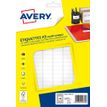 Avery - Etui A5 - 2304 Étiquettes multi-usages blanches - 8 x 20 mm - réf ETE144