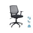 OfficePro NEWTON NOIR - Stoel - operator - armsteunen - T-vormig - draaibaar - nylon, textiel, polypropyleen - zwart