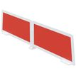 Paperflow - Table privacy panel - rood (pak van 2)