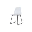 3660141232592-Lot de 2 chaises CUBE - Pieds trapèzes acier noir - assise blanche--1