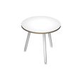 2012349510339-Table ronde - H74,4 cm - 80 cm - 3 pieds blanc - plateau blanc--0
