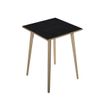 Table haute - 80 x 80 x 105 cm - Pieds bois - Frêne noir