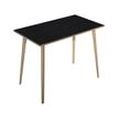 Table haute - 120 x 80 x 105 cm - Pieds bois - Frêne noir
