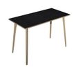 Table haute - 160 x 80 x 105 cm - Pieds bois - Frêne noir