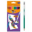 BIC Kids Evolution Illusion - 12 Crayons de couleur effaçables