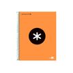 Liderpapel Antartik KD26 - Notitieboek - met spiraal gebonden - A4 - 120 vellen / 240 pagina's - wit - van ruiten voorzien - 4 gaten - fluorescent orange cover - karton bedekt met polypropyleen