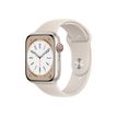 Apple Watch Series 8 (GPS + Cellular) - sterrenlicht aluminium - smart watch met sportband - sterrenlicht - 32 GB