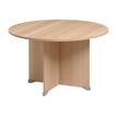 Table de réunion ronde JAZZ+ - 120 cm - Hêtre ambré