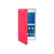 Muvit Made in Paris Crystal Folio - Flip cover voor mobiele telefoon - polyurethaan - Fuchsia - voor Samsung Galaxy Core Prime