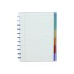 ATOMA A4+ - Notitieboek - ringbandsysteem - 60 vellen / 120 pagina's - wit - van ruiten voorzien - transparant, verkrijgbaar in verschillende kleuren - polypropyleen (PP)