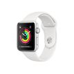 Apple Watch Series 3 (GPS) - montre connectée - 8 Go - boitier en aluminium argent / Bracelet sport blanc