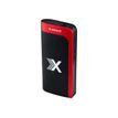 X-Moove Powergo Monster - Mobiele oplader - 12000 mAh - 2.1 A - 2 uitgangsaansluitingen (USB) - op kabel: Micro-USB