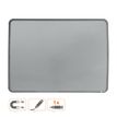 0034138155561-Nobo - Tableau blanc Slimline en acier laqué - 58 x 43 cm - magnétique - cadre gris--1