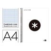 Antartik - Cahier à spirale A4 (21x29,7 cm) - 240 pages - petits carreaux (5x5 mm) - blanc - couverture rembordée
