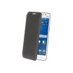 Muvit Made in Paris Crystal Folio - Flip cover voor mobiele telefoon - polyurethaan - grijs - voor Samsung Galaxy Grand Prime