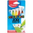 Maped Color'Peps XXL Brush Tip - pen met vezelpunt (pak van 5)