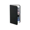 Muvit Slim Folio - Flip cover voor mobiele telefoon - polyurethaan - glad zwart - voor Apple iPhone 6 Plus