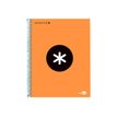 Antartik - Cahier à spirale A5 - 240 pages - petits carreaux (5x5 mm) - orange