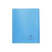 Clairefontaine Koverbook - Notitieboek - geniet - 240 x 320 mm - 24 vellen / 48 pagina's - Seyès - blauw - polypropyleen (PP)