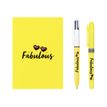 BIC My Message Fabulous - Kit avec 1 carnet et 1 stylo à bille 4 couleurs + 1 surligneur