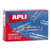 Apli - 100 trombones - 40 mm - argent