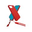 JAYM POP - coque de protection avec tour de cou pour iPhone 14 Pro - rouge
