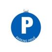 Exacompta - Panneau de signalisation adhésif - Parking privé - 30 cm de diamètre