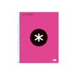 Liderpapel Antartik KR25 - Notitieboek - met spiraal gebonden - A4 - 120 vellen / 240 pagina's - extra wit papier - van ruiten voorzien - 4 gaten - fluorescent pink cover - polypropyleen (PP)