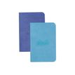RHODIA Rhodiarama - 2 Carnets souples 7 x 10,5 cm - 64 pages - ligné - turquoise et saphir