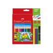 Faber-Castell - 18 + 4 crayons de couleur + 2 crayons graphite - Pack promo