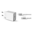 Force Power Lite - Chargeur secteur pour smartphone - 20W - Power Delivery + Cable Renforcé - USB C/Lightning - Blanc - Garanti à vie