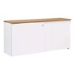 Gautier office YES! - Sideboard - 2 planken - 2 deuren - onderdeelplank - wit, Italian wild cherry wood
