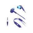 Muvit Music & Call - In-ear hoofdtelefoons met micro - inwendig - met bekabeling - 3,5 mm-stekker - blauw, paars