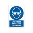 PICKUP teken - protective goggles mandatory - lunettes de protection obligatoire - 230 x 330 mm - polystyreen