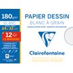 3329680961775-Clairefontaine - Pochette papier à dessin  - 15 feuilles (dont 3 gratuites) - 24 x 32 cm - 180 gr - bl--0