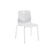 OfficePro TECSEAT - stoel - metaal, polypropyleen - wit, chroom