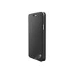 X-Doria - Flip cover voor mobiele telefoon - polycarbonaat, leerachtig - zwart - voor Samsung Galaxy S6