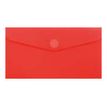 Wonday - documentportefeuille - voor 125 x 225 mm - rood, semi-transparant