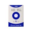 Exacompta - Pack de 100 Fiches Bristol - A4 - unies - non perforées - blanc