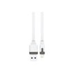 MUVIT - Lightning-kabel - USB (M) naar Lightning (M) - 2 m - wit - gevormd - voor Apple iPad/iPhone/iPod (Lightning)