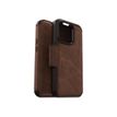 OtterBox Strada Series - porte folio en cuir avec MagSafe pour iPhone 14 Pro - marron