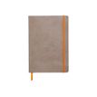 RHODIA Rhodiarama - Notitieboek - A5 - 80 vellen / 160 pagina's - ivoorkleurig papier - van lijnen voorzien - taupe kaft - kunstleer